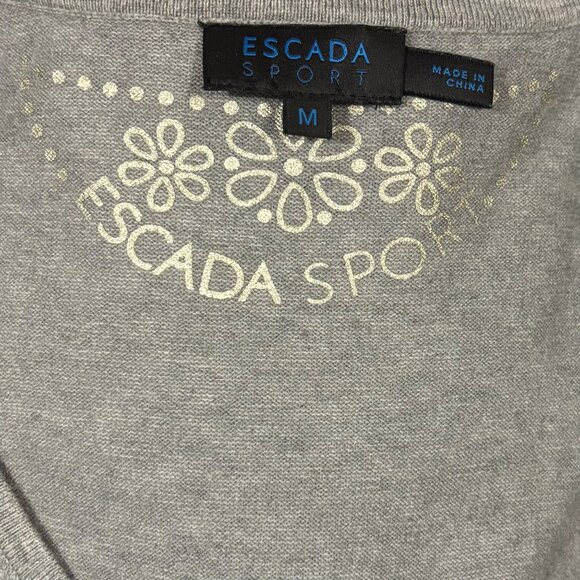 Escada Sport Womens Gray Sleeveless Knit Top Size M - Picture 5 of 6